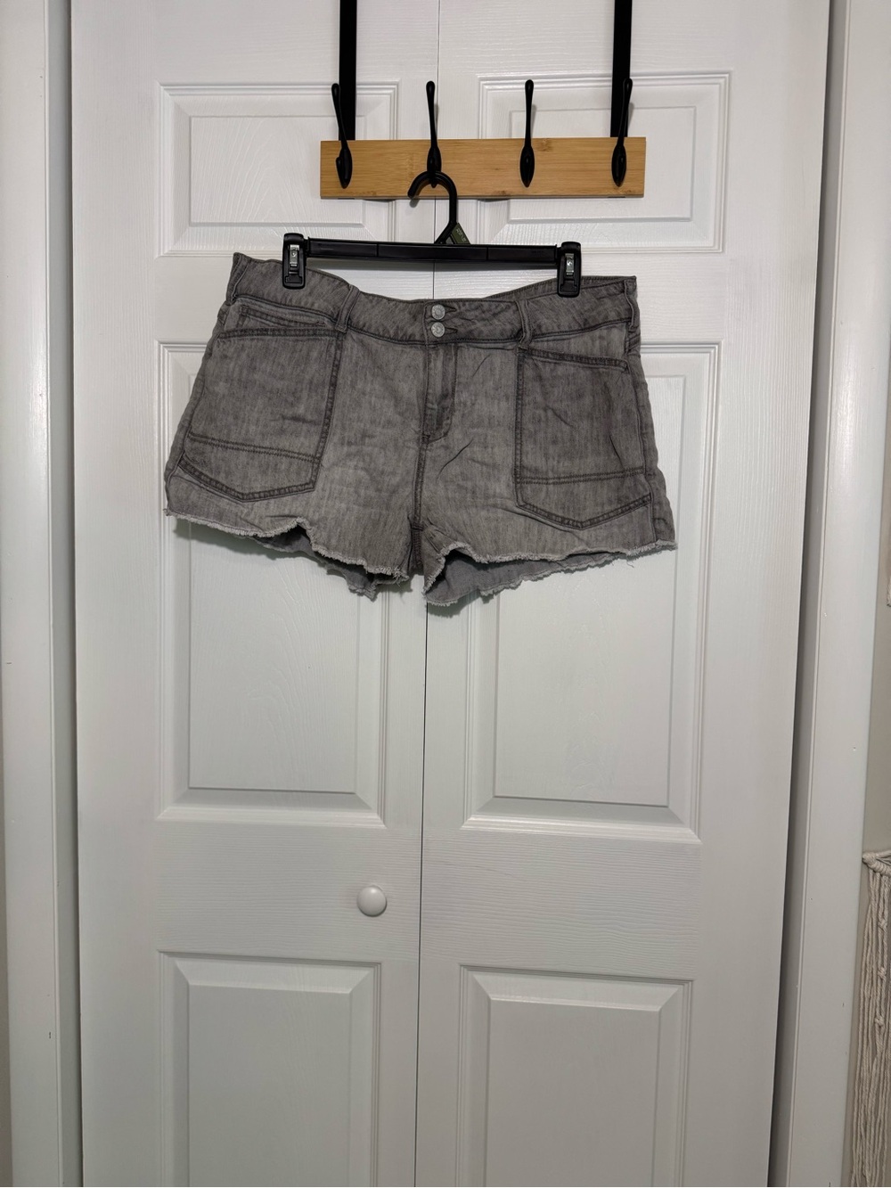 Pilcro Gray Cutoff Denim Shorts